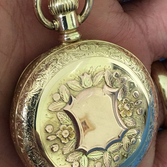 Antique Waltham 1898 Pocket Watch size 6s 14k gold & Gold Filled Runs - Picture 10 of 10